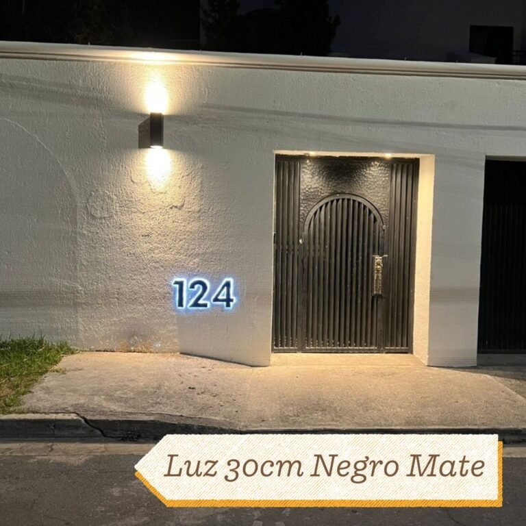 Numeros para casa Luz 30 cm Negro Mate