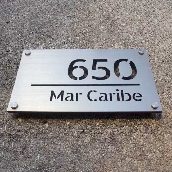 GUIZZO Creart - Número De Casa Exterior De Latón Artesanal, Números De Casa Exteriores Ideales Como Placa Personalizada, Fabricado En Italia, Placa Personalizada Para Puerta De Entrada Para Uso