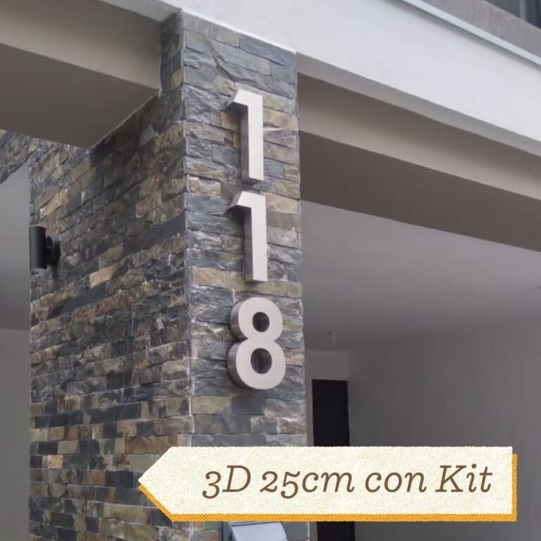 Números 3D con Luz 25cm con Kit