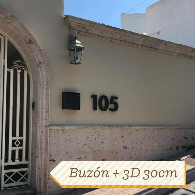 Buzón con Números 3D 30cm