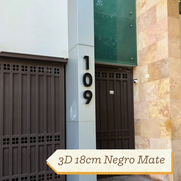 Números 3D 18cm Negro Mate