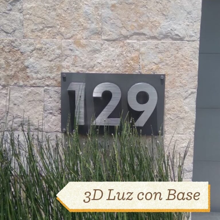 Números 3D con Luz