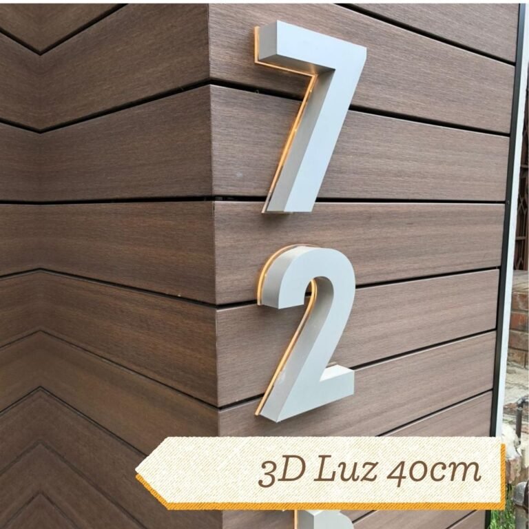 Números 3D con Luz 40cm