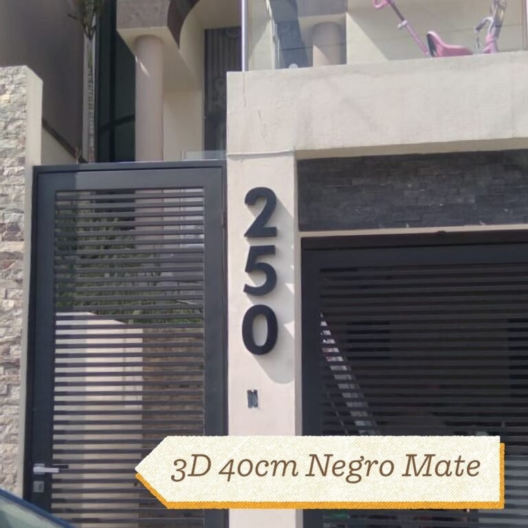 Números 3D 40cm Negro Mate