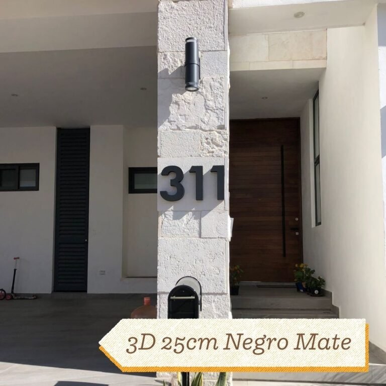 Números 3D 25 cm Negro Mate