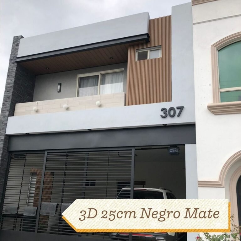 Números 3D 25 cm Negro Mate