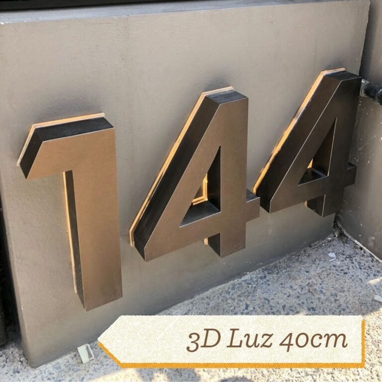 Números 3D con Luz 40cm