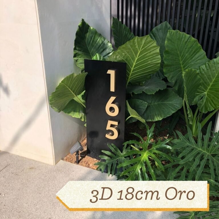 Número 3D 18cm Oro Champagne