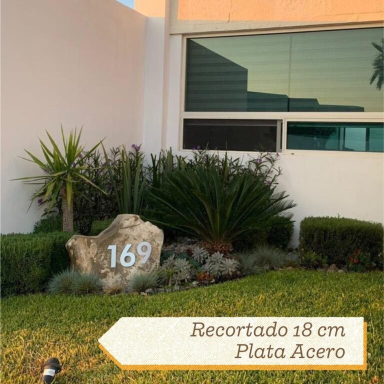 Números Recortados 18cm Plata Acero